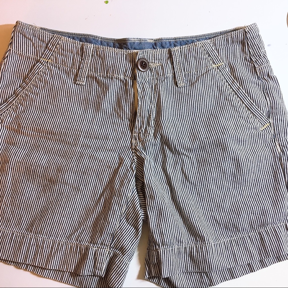 Black and white shorts